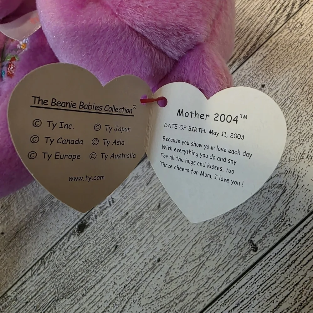 Ty Mother Fuchsia Bear Plush Toy